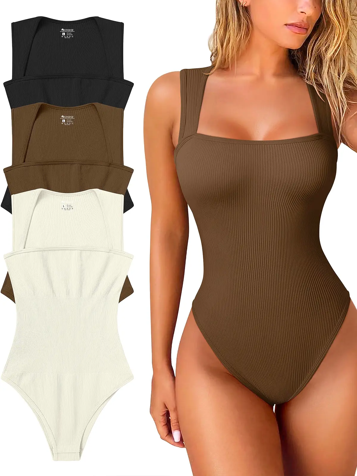 🔥LAST DAY 90% OFF🔥Ribbed Sleeveless Bodysuit