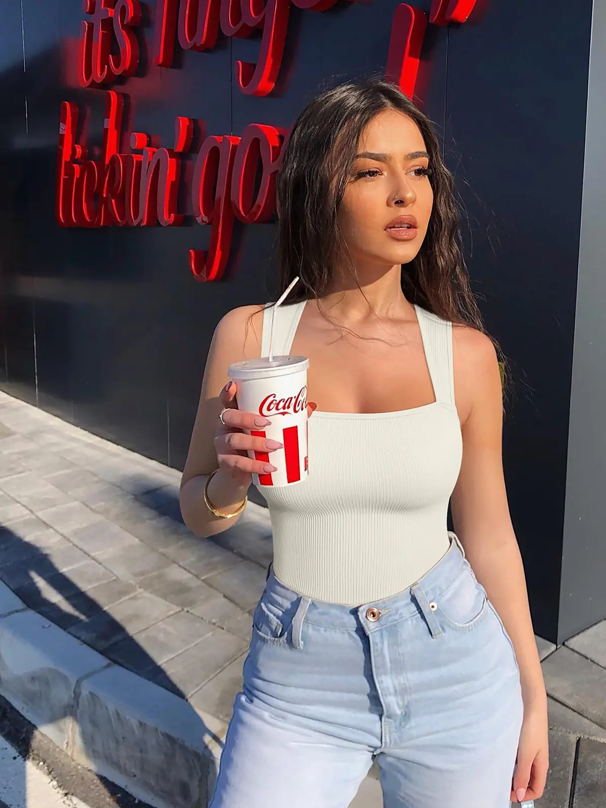 🔥LAST DAY 90% OFF🔥Ribbed Sleeveless Bodysuit