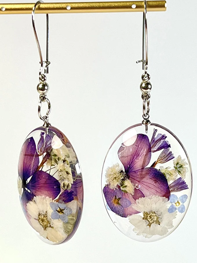 Alzheimer's Awareness Dementia Forget Me Not Earrings