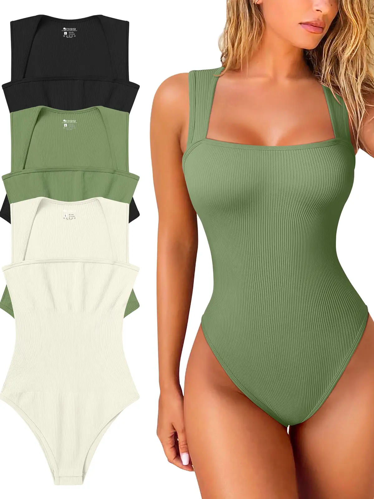 🔥LAST DAY 90% OFF🔥Ribbed Sleeveless Bodysuit