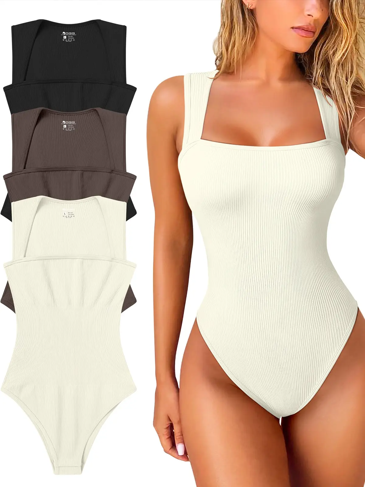🔥LAST DAY 90% OFF🔥Ribbed Sleeveless Bodysuit