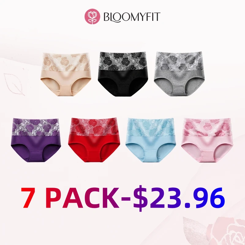 7-Pack Only $23.96! 🔥Clearance sale, limited stock 🔥BloomyFit - High Waist Antibacterial Panties（Buy 2 Free Shipping）