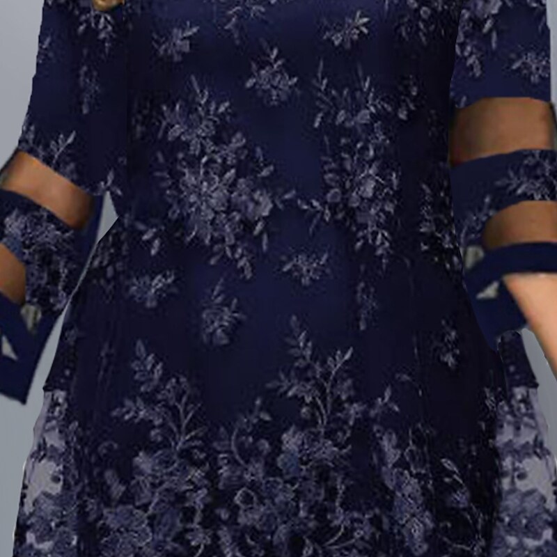 Women's Plus Size A Line Dress Midi Dress